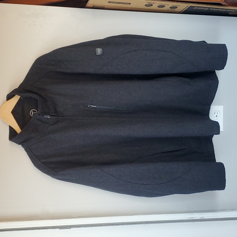 Tumi Men's Dark Charcoal Zip-Front Lightweight Jacket